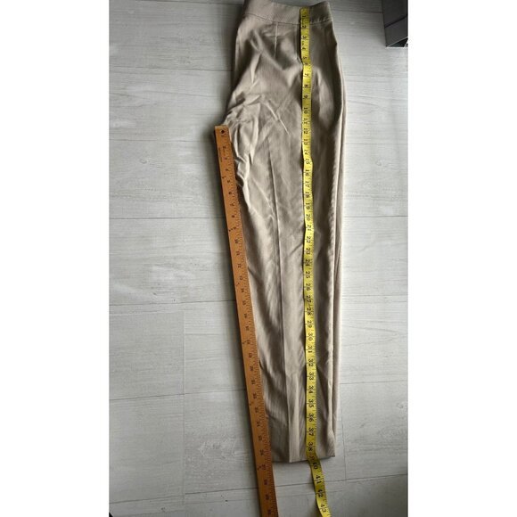 St. John Womens Beige Textured Straight-Leg Trousers Size 10 - Picture 12 of 13